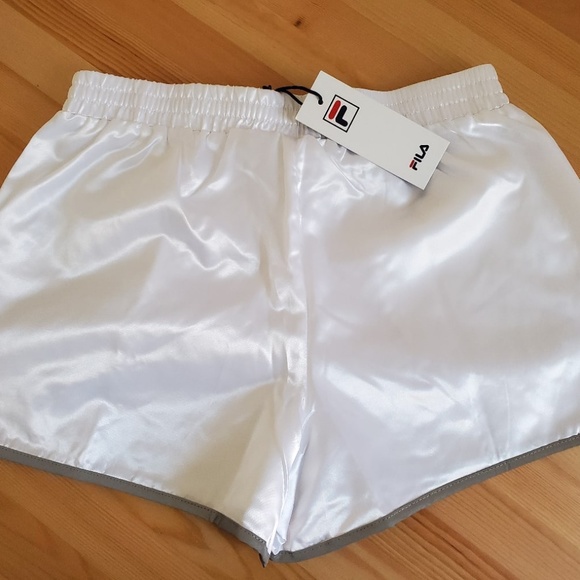 FILA Serena Satin Track White Retro Short - Picture 5 of 9